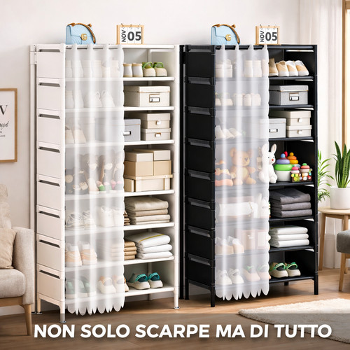 Scarpiera ripiani mobile - 7,